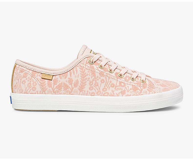 Keds Women's X Rifle Paper Co Kickstart Tapestry Pink Lace Up Shoes - HP1647902